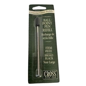 Vintage 80s-90s Cross Refill Black Broad Point Ballpoint Pen 8101 USA New in Box